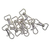 INF Vrtljivi polkrožni obročki s karabinom, 10 kos. Silver 2 cm, (21247926)