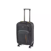 TraveLux lagani kofer u kabinskoj velicini s mekanim odvojivim kotacima, 55x40x20 cm, crni