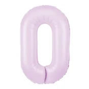 Folijski rojstnodnevni balon številka 0, lila mat, 100 cm