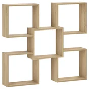 vidaXL Stenska polica Sonoma hrast 99,5 x 17 x 91 cm Inženirski les