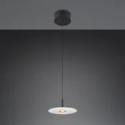 Trio Lighting LED-visoka svetilka Sirena, bela, O 20 cm, steklo, CCT - Dnevna soba/jedilnica