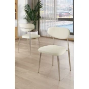 Hanah Home Set stolica Vina, 56x76x97 cm, 6 komada, Krem
