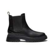 Timberland za ženske. TB0A42BXW021 Cambria Valley Chelsea Usnjeni gležnjarji črne barve (37 W), Črna, Ravna stran, 1 do 3 cm,