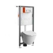 WC SET - Vitra ugradni vodokolic+Vitra hrom taster+Vitra S50 konzolna wc šolja+Vitra soft close wc daska