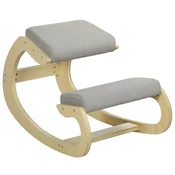Homestar Ergonomski zibajoči stol za klečanje za domačo pisarno, svetlo siv