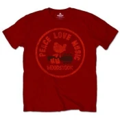 Woodstock Unisex majica Love Peace Music S