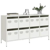 Komoda bela 135x39x73,5 cm hladno valjano jeklo