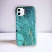 Infostyle Silikonski ovitek Marble za iPhone 13 Pro Temno zelena/TPU silikon