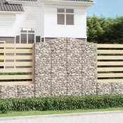 Greatstore Obokana gabonska košara 200x30x200/220 cm pocinkano železo
