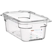 ARAVEN Gastronorm posoda GN 1/4, polikarbonat, integrirana etiketa, globina: 100 mm, prostornina: 2,6 L