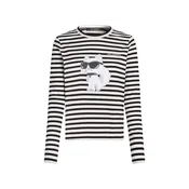 Karl Lagerfeld Majica Ikon  črna / bela