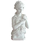 Casa Padrino Luxury Art Nouveau Marble Sculpture Woman White H. 58 cm