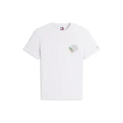 Tommy Jeans Majica pegasto siva/zelena/oranžna/črna