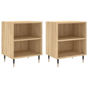 MAISON CHIC Dvo delni komplet Nočne omarice - Nočne mize sonoma hrast 40x30x50 cm inženirski les, (21689993)