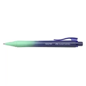 Kemični svinčnik, 1 mm, XB, potisni mehanizem, turkizno modro ohišje, FABER-CASTELL Daily Ball Flow, modro