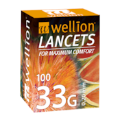 Wellion lancete 33G, 100 kos