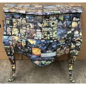 Casa Padrino baroque chest of drawers with 3 drawers and comic design multicolored - Handmade solid wood chest of drawers in baroque style - Handmade baroque furniture - Noble & Magnificent