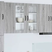 Zidni stakleni ormaric PORTO Siva Sonoma 80 x 31 x 80 cm
