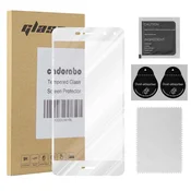 Cadorabo CADORABO Huawei Y5 2017/Y6 2017 - Zaščitna folija za transparentna z belo - Zaščitno steklo s kaljenim zaslonom s trdoto 9H in 3D dotikom, (20564846)