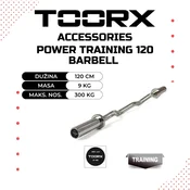 Toorx Power Training 120 Barbell EZ Curl Šipka | Oslobodite Zapešća i Maksimizirajte Snagu Ruku