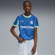 PUMA Olympique Marseille 25/26 Third Jersey Youth, Clothing, Vivid Blue/Azure, 11-12Y