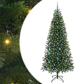 Vidaxl Umestno božično drevo med 300 LED Zelena 210 cm PE in PVC