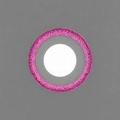 Ugradni LED panel sa kapljicama, roze, 3+3 W