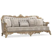 Casa Padrino luxury baroque living room sofa silver/gray/gold - Handmade baroque style sofa with decorative pillows - Luxury living room furniture in baroque style - Baroque furniture