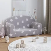 Djecji dvosjed svjetlosivi sa zvjezdicama od mekanog pliša