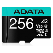 A DATA UHS-I U3 MicroSDXC 256GB V30S A2 + adapter AUSDX256GUI3V30SA2-RA1