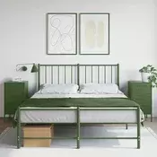 Vidaxl vidaXL Nočne omarice, komplet 2, olivno rjave, 36x39x68 cm, jeklo