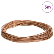 vidaXL Usnjena vrvica Rjava O2 mm x 5 m Usnje