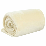 Vidaxl Odeja krem 130x170 cm poliester