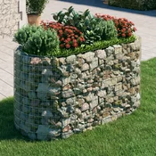 Gabionska povišena gredica od pocincanog željeza 200x100x100 cm