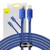 BASEUS USB-C kabel za Lightning Baseus Crystal Shine, 20 W, PD, 2 m (modra)