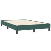 Vidaxl posteljni okvir brez vzmetnice temno zelena 120x210 cm žamet