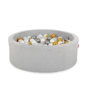 Bobono Suhi bazen Minky V-30 cm z 200 žogicami - svetlo siv