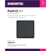 Pametni zidni prekidač na baterije MARMITEK ( Push LE BLK ) - Zigbee