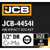 JCB Udarna glavcina 1/2 41mm 6-kutna Cr-Mo Kljuc za nasadni alate