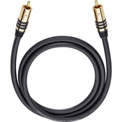 Oehlbach Cinch avdio priključni kabel [1x Cinch vtič - 1x Cinch vtič] 8 m črne barve, pozlačeni vtični kontakti Oehlbach