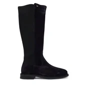 Zimski škornji Tommy Hilfiger Enamel Flag Suede High Chelsea FW0FW09574 Mornarsko modra