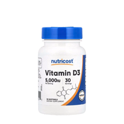 Nutricost – Vitamin D3 5000 IU, 30 mehkih kapsul