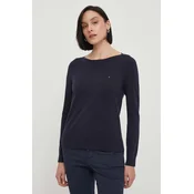 Pulover Tommy Hilfiger ženski, mornarsko modra barva