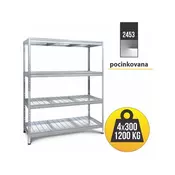 SmartStorage Metalna žicana polica Rivet 180x120x45 4x300 kg