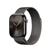 Apple Watch Series 10: GPS + Cellular, 42 mm, ohišje iz titana v skrilasto sivi barvi, pašček Milanese Loop v skrilasto sivi barvi