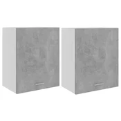 Vidaxl Viseča omarica “Lyon” 2 kosa betonsko siva 50x31x60 cm