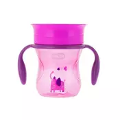 Chicco Vrč Perfect 360 z ročaji 200 ml roza 12m+