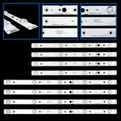 General LG SK43L71A-V01 LED osvetlitev za 43UJ620Y, TH-43FX680C, SW43D09R, SW43D09L-ZC22AG-02, 303SW430039, 303SW430038 - 8 trakov