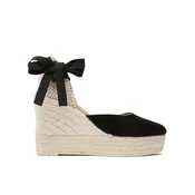 Espadrile Manebi Wedge Espadrilles K 1.0 WV Črna
