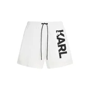 Karl Lagerfeld Kratke kopalne hlače črna/bela
